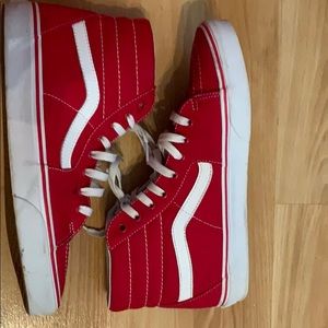 Used red high top vans